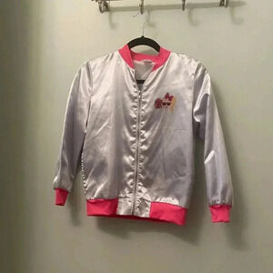 Jojo siwa silver metallic bomber jacket silver bobo from subscription box medium